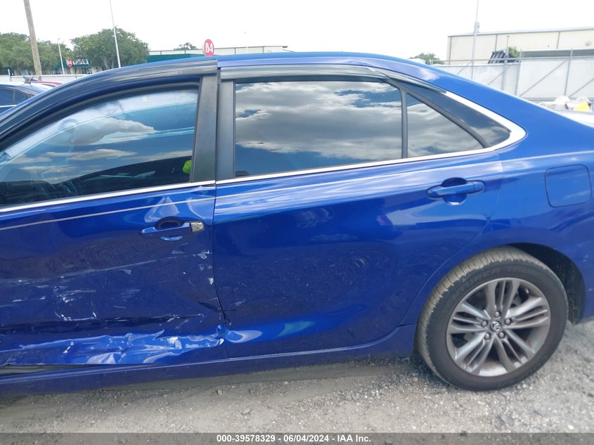 2016 Toyota Camry Se VIN: 4T1BF1FK3GU593244 Lot: 39578329