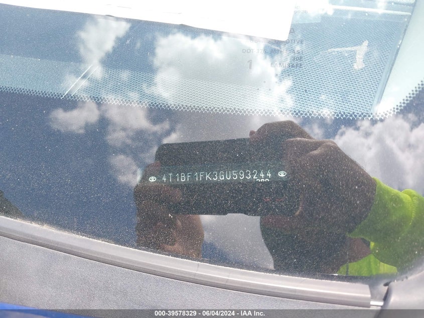 2016 Toyota Camry Se VIN: 4T1BF1FK3GU593244 Lot: 39578329