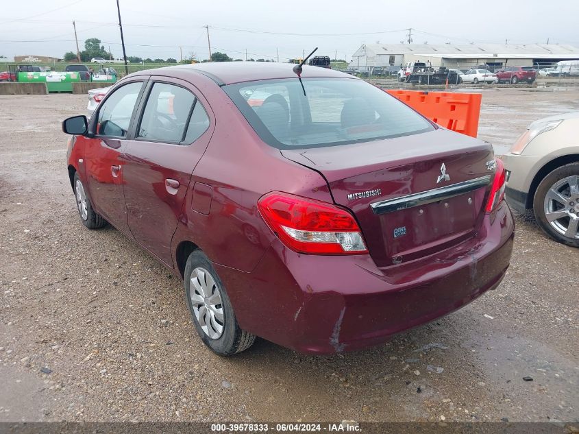 2017 Mitsubishi Mirage G4 Es VIN: ML32F3FJ4HHF12260 Lot: 39578333