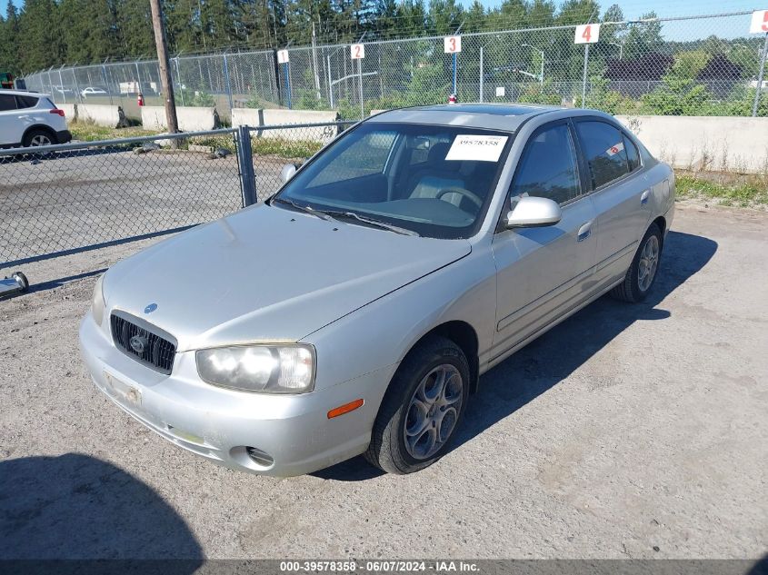 2002 Hyundai Elantra Gls VIN: KMHDN45D92U430378 Lot: 39578358