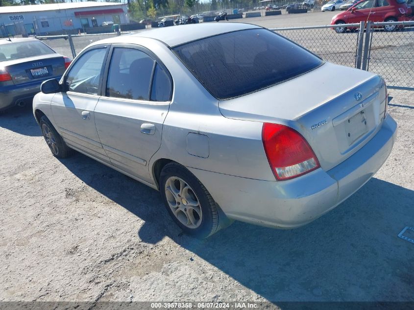 2002 Hyundai Elantra Gls VIN: KMHDN45D92U430378 Lot: 39578358