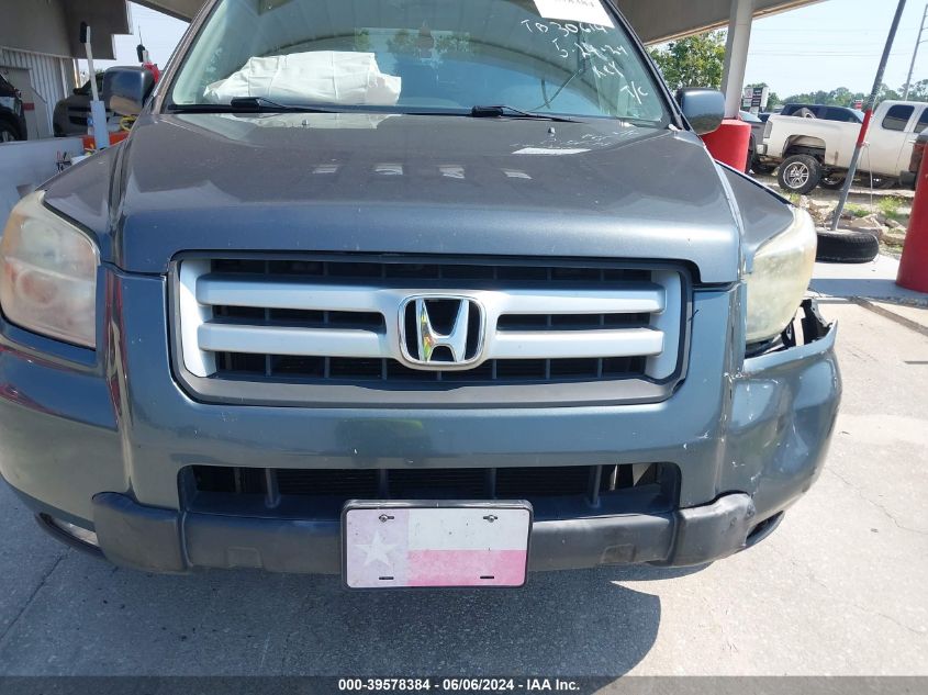 2006 Honda Pilot Ex VIN: 2HKYF18446H546309 Lot: 39578384