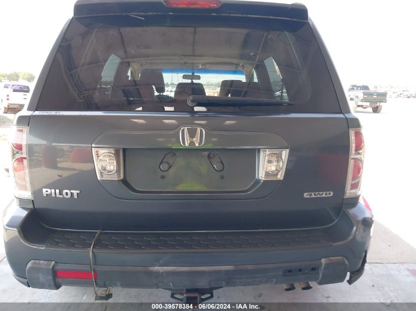 2006 Honda Pilot Ex VIN: 2HKYF18446H546309 Lot: 39578384