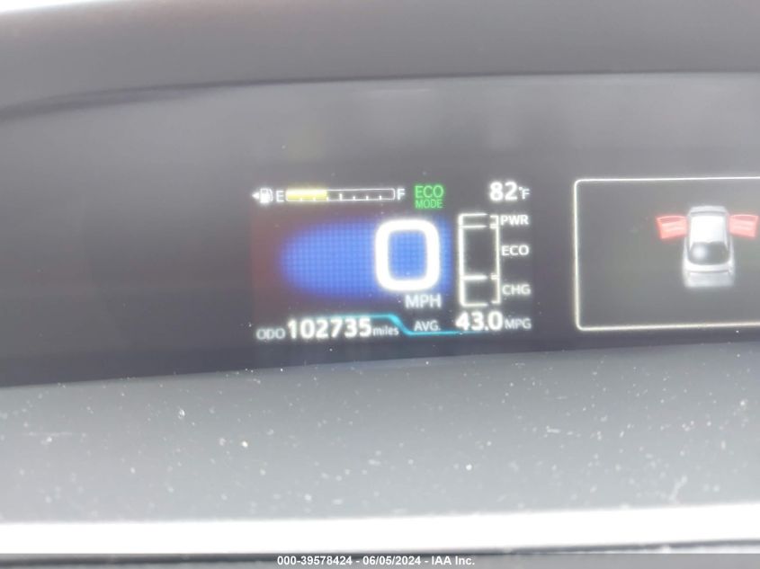 2017 Toyota Prius Two VIN: JTDKBRFUXH3032451 Lot: 39578424