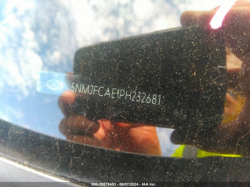 2023 Hyundai Tucson Sel VIN: 5NMJFCAE1PH232681 Lot: 39578453
