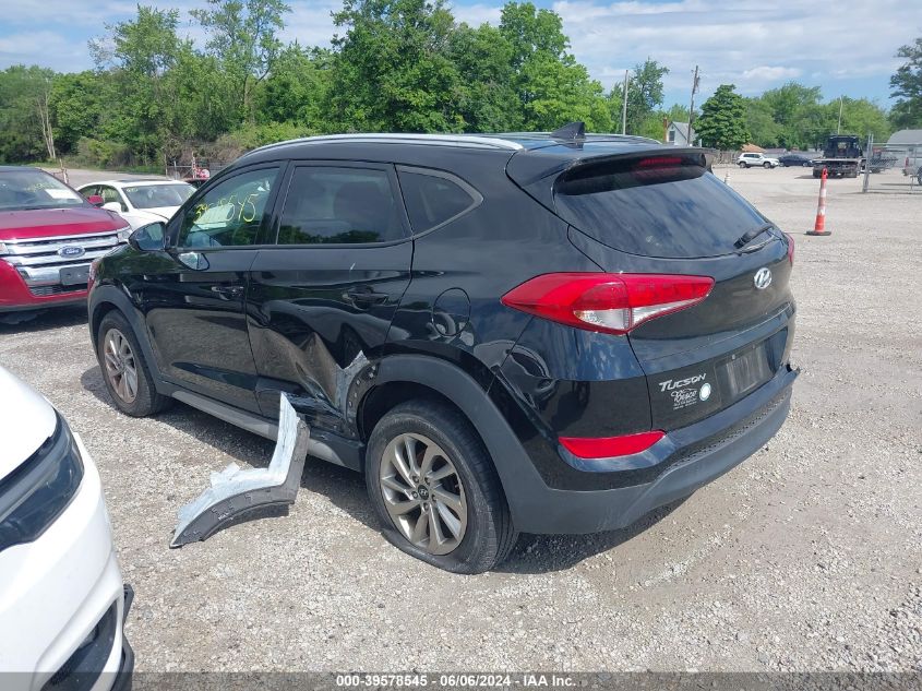 2018 Hyundai Tucson Sel VIN: KM8J3CA49JU719297 Lot: 39578545