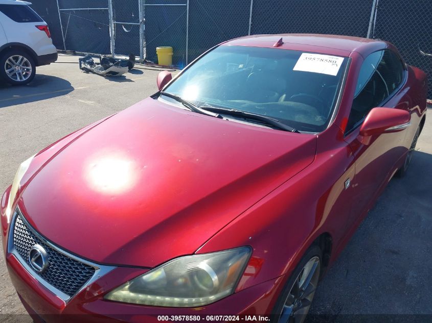 2013 Lexus Is 250C VIN: JTHFF2C27D2527477 Lot: 39578580