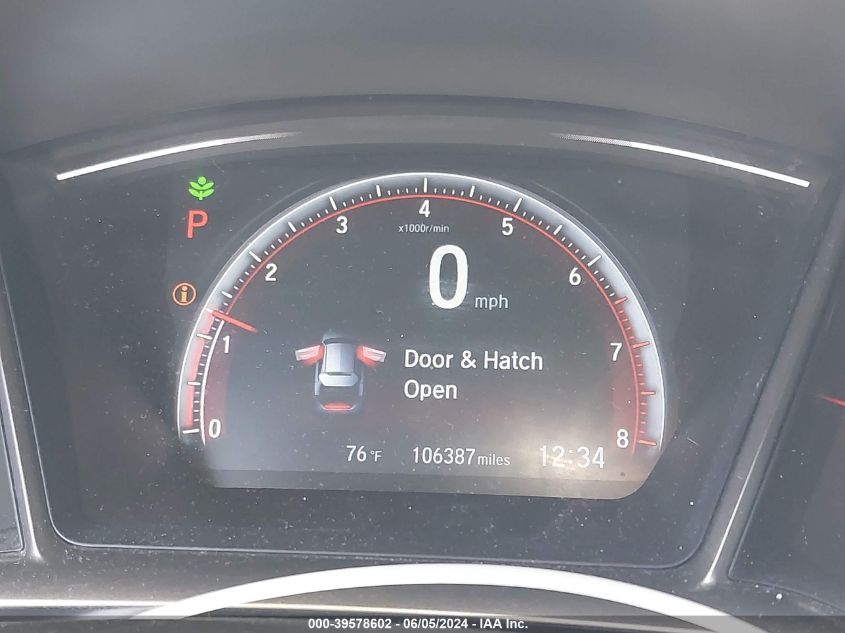 2018 Honda Civic Sport Touring VIN: SHHFK7H94JU427666 Lot: 39578602