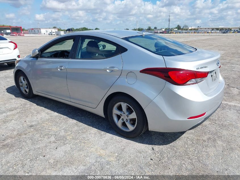 2014 Hyundai Elantra Se VIN: KMHDH4AEXEU179476 Lot: 39578636