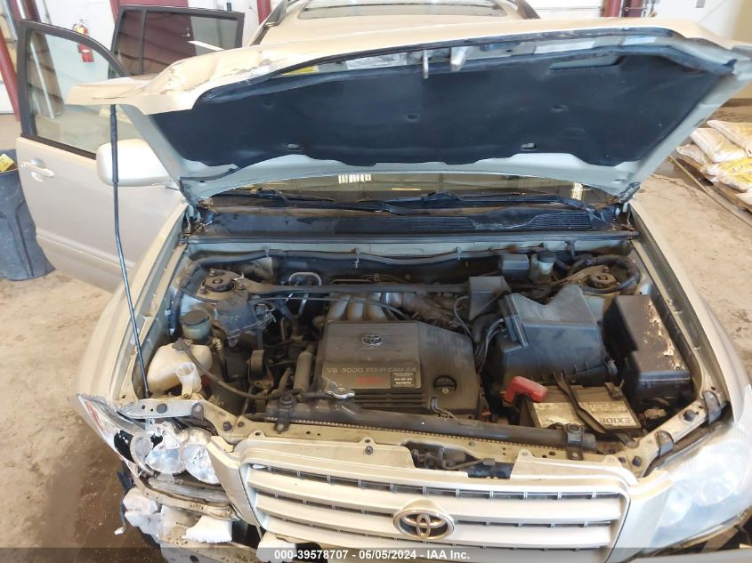 2002 Toyota Highlander Limited V6 VIN: JTEHF21A120075955 Lot: 39578707