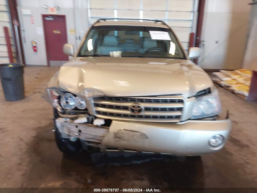 2002 Toyota Highlander Limited V6 VIN: JTEHF21A120075955 Lot: 39578707