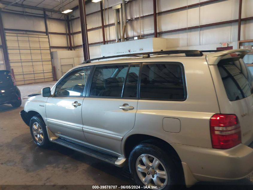 2002 Toyota Highlander Limited V6 VIN: JTEHF21A120075955 Lot: 39578707