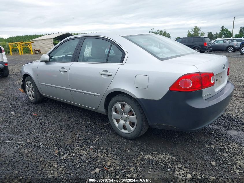 KNAGE123885228837 2008 Kia Optima Lx