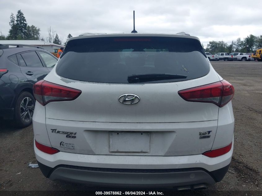 2017 Hyundai Tucson Eco VIN: KM8J3CA21HU342165 Lot: 39578862