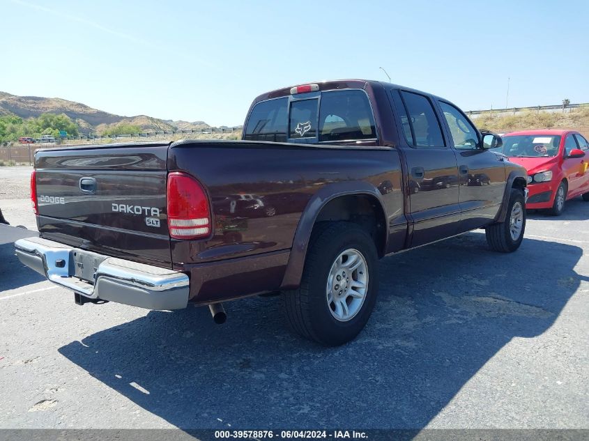 2004 Dodge Dakota Quad Slt VIN: 1D7HL48N54F690894 Lot: 39578876