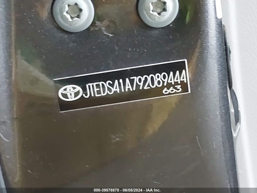2009 Toyota Highlander VIN: JTEDS41A792089444 Lot: 39578878