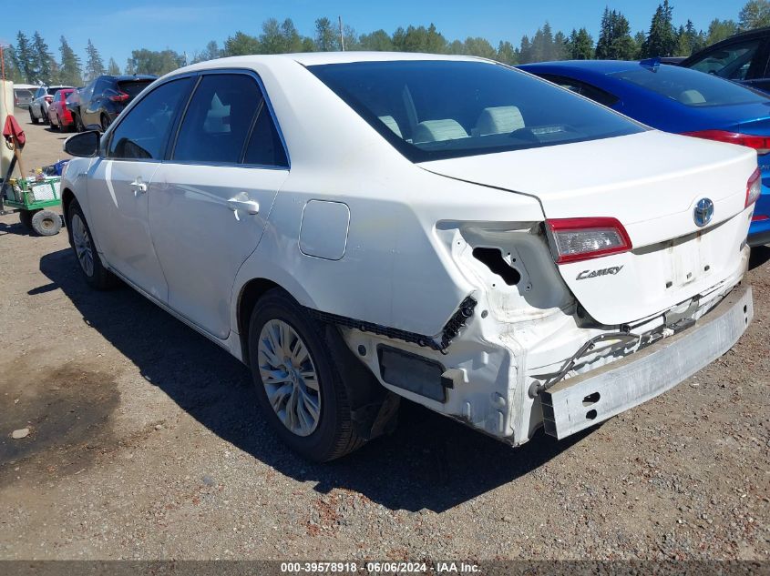 2013 Toyota Camry Hybrid Le VIN: 4T1BD1FK9DU080128 Lot: 39578918