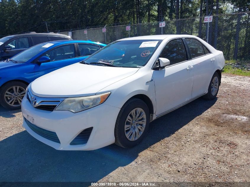 2013 Toyota Camry Hybrid Le VIN: 4T1BD1FK9DU080128 Lot: 39578918