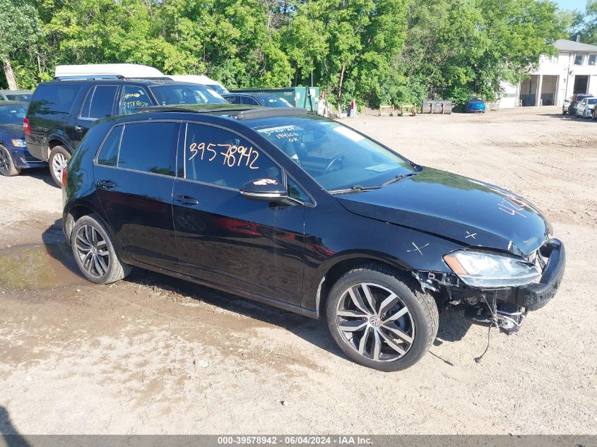 2016 Volkswagen Golf Tsi Se 4-Door VIN: 3VW217AU3GM058494 Lot: 39578942