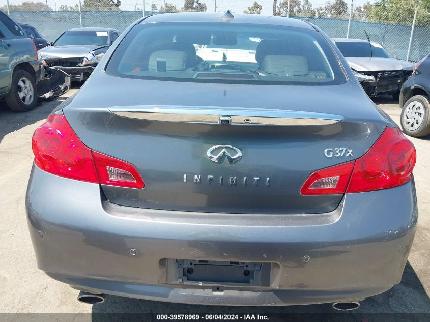 2013 Infiniti G37X VIN: JN1CV6AR2DM763945 Lot: 39578969