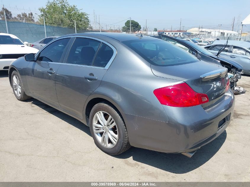 2013 Infiniti G37X VIN: JN1CV6AR2DM763945 Lot: 39578969