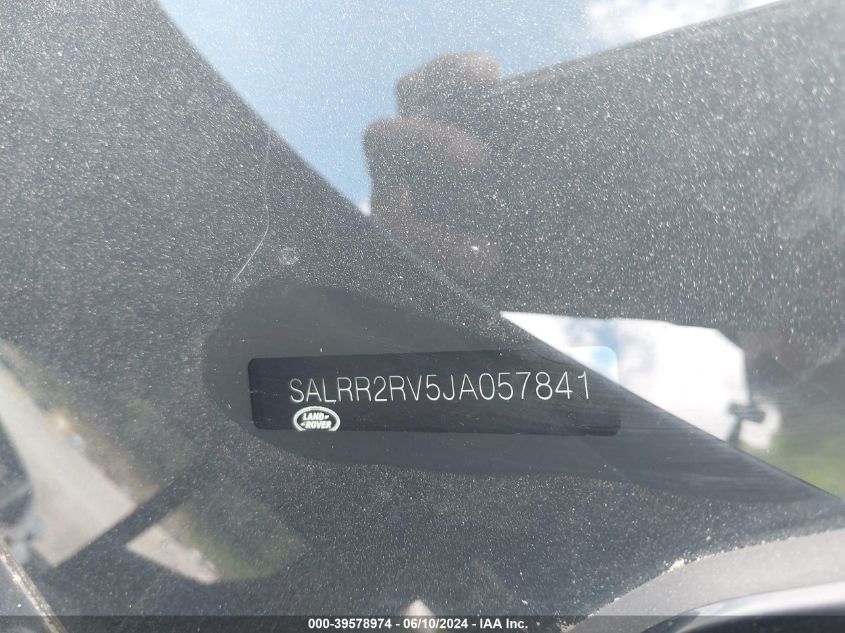 2018 Land Rover Discovery Hse VIN: SALRR2RV5JA057841 Lot: 39578974