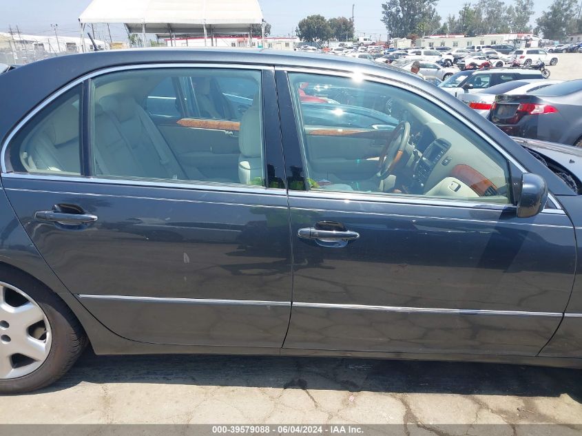 2004 Lexus Ls 430 VIN: JTHBN36F940123890 Lot: 39579088