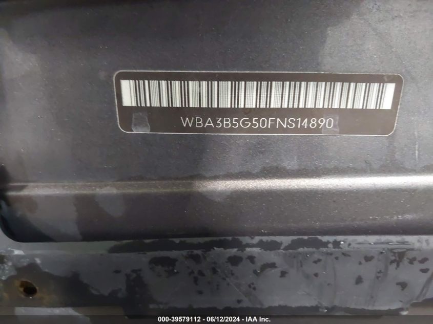 2015 BMW 328I xDrive VIN: WBA3B5G50FNS14890 Lot: 39579112