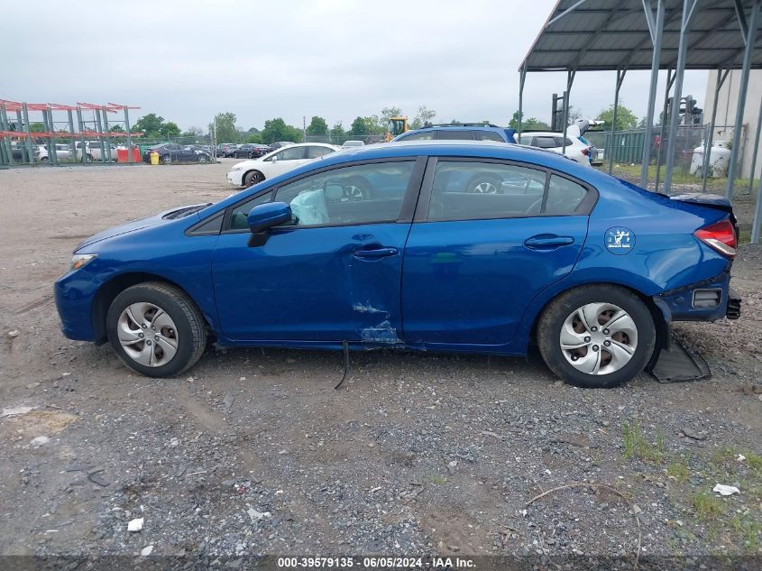 2014 Honda Civic Lx VIN: 2HGFB2F51EH553733 Lot: 39579135