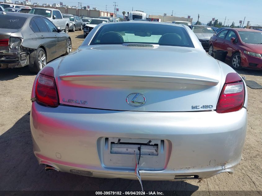 2009 Lexus Sc 430 VIN: JTHFN45Y499020583 Lot: 39579182