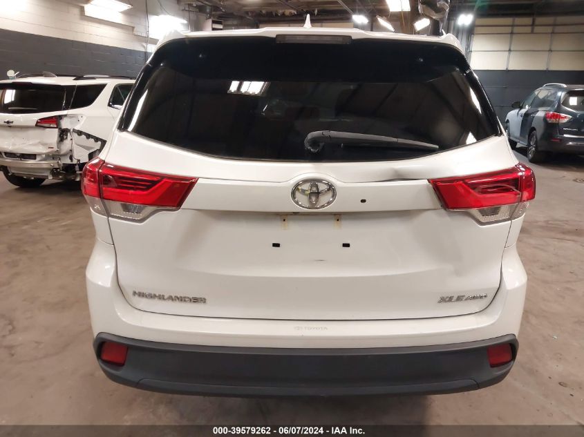 2019 Toyota Highlander Xle VIN: 5TDJZRFH3KS574359 Lot: 39579262