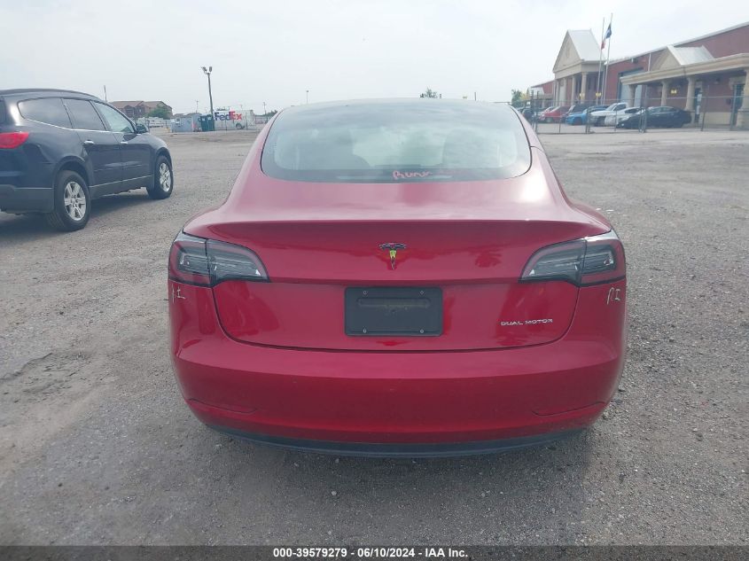 2021 Tesla Model 3 Long Range Dual Motor All-Wheel Drive VIN: 5YJ3E1EB3MF869021 Lot: 39579279