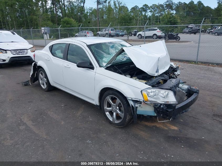 2013 Dodge Avenger Se VIN: 1C3CDZAB0DN536997 Lot: 39579313