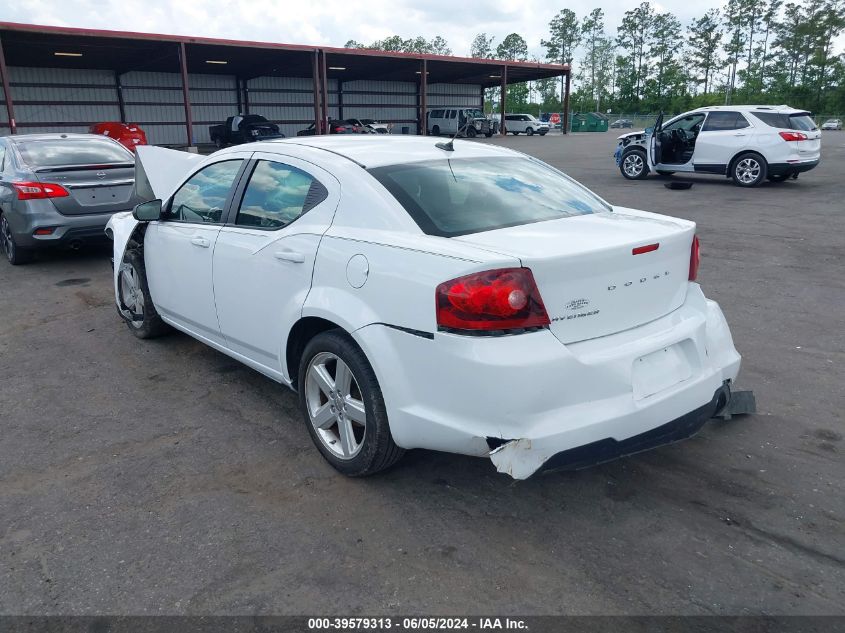 2013 Dodge Avenger Se VIN: 1C3CDZAB0DN536997 Lot: 39579313