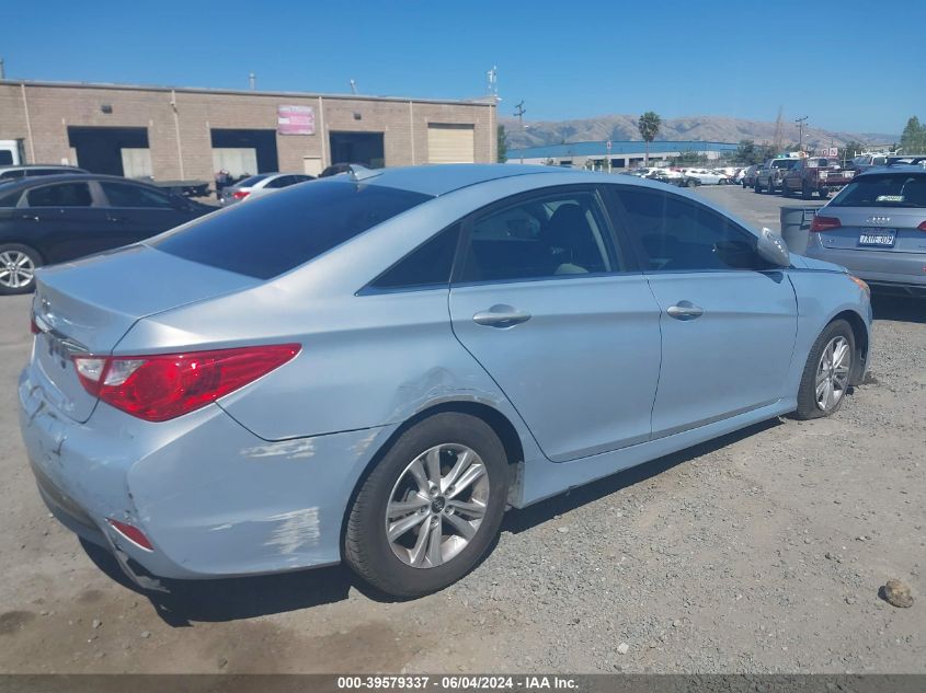 2014 Hyundai Sonata Gls VIN: 5NPEB4AC8EH824869 Lot: 39579337