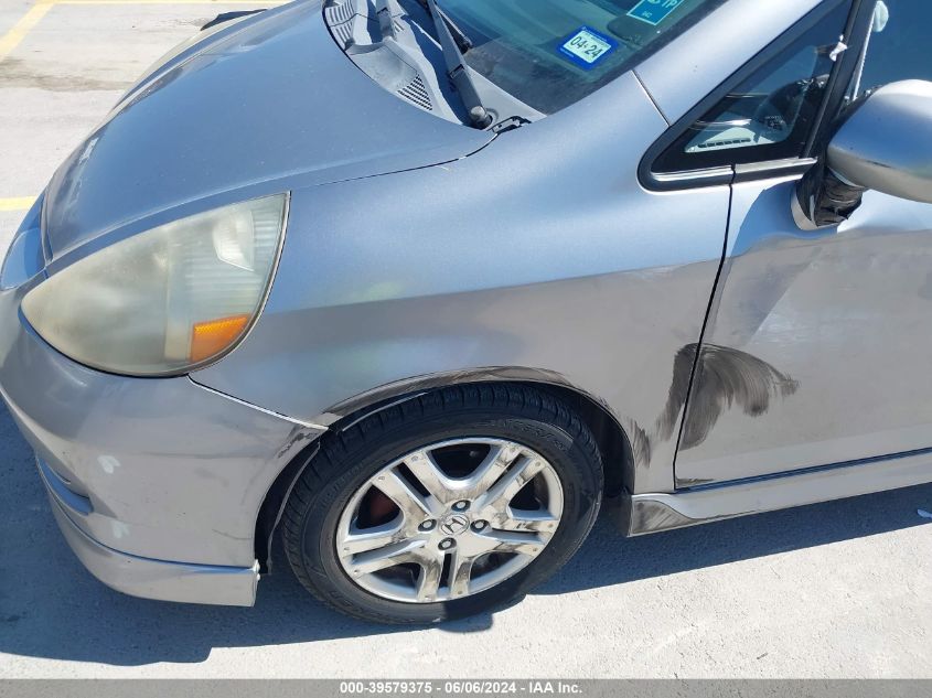 2007 Honda Fit Sport VIN: JHMGD38697S031211 Lot: 39579375