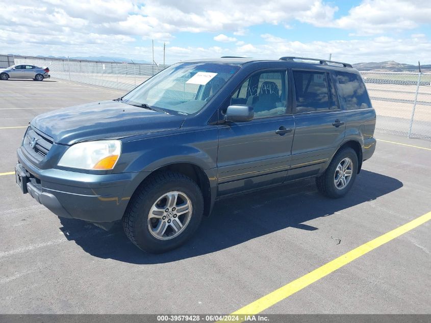 2005 Honda Pilot Ex VIN: 5FNYF18445B039293 Lot: 39579428