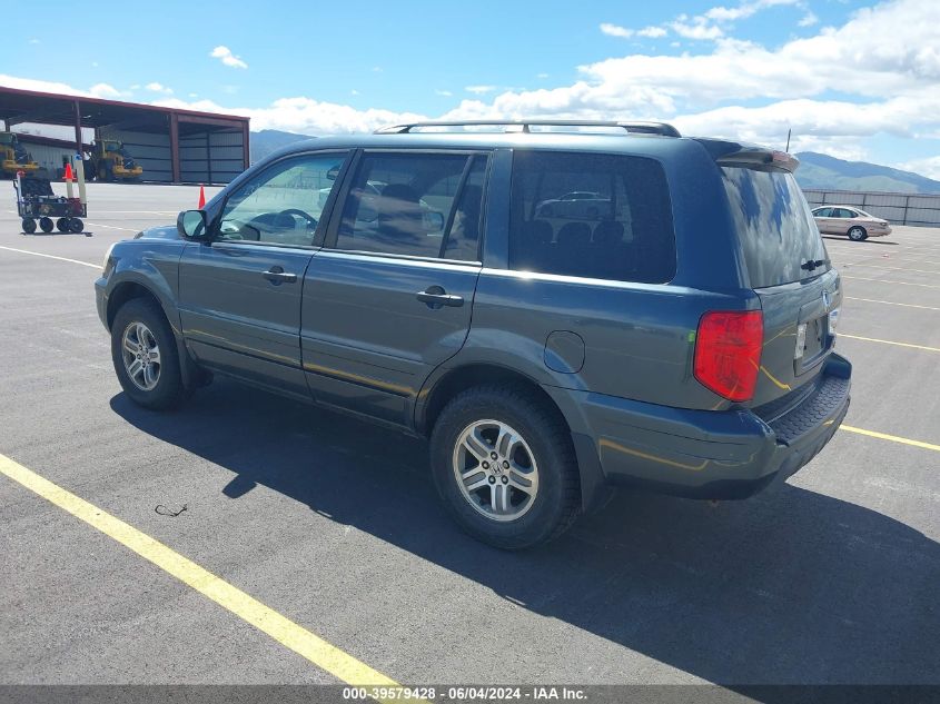 2005 Honda Pilot Ex VIN: 5FNYF18445B039293 Lot: 39579428