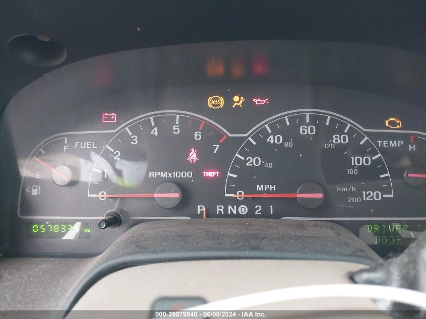 1999 Ford Windstar Sel VIN: 2FMZA5343XBA76722 Lot: 39579540