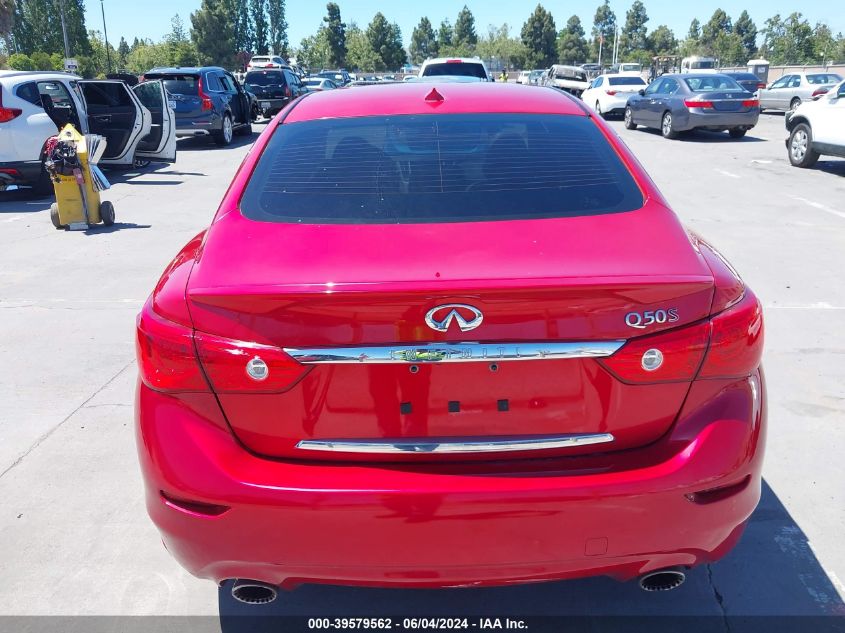 2017 Infiniti Q50 3.0T Red Sport 400 VIN: JN1FV7AP5HM851251 Lot: 39579562