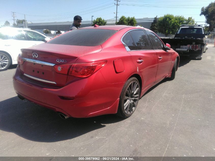 2017 Infiniti Q50 3.0T Red Sport 400 VIN: JN1FV7AP5HM851251 Lot: 39579562