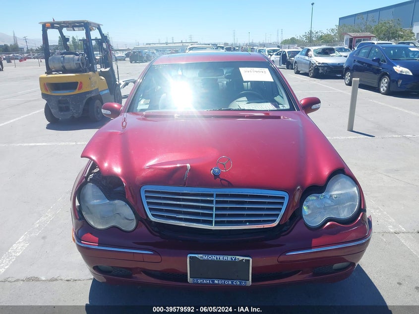 2001 Mercedes-Benz C 320 VIN: WDBRF64J31F054028 Lot: 39579592