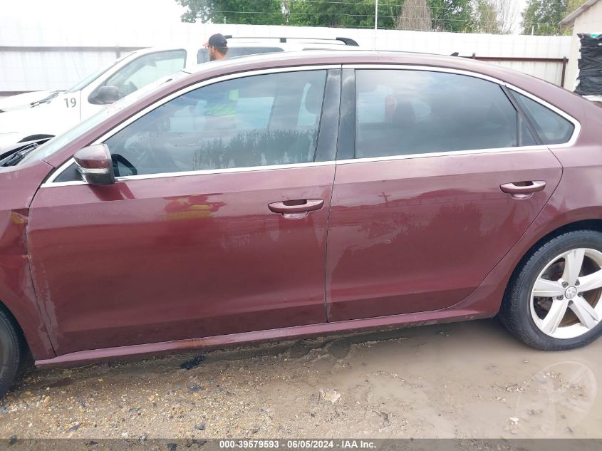 2013 Volkswagen Passat 2.5L Se VIN: 1VWBP7A33DC112704 Lot: 39579593