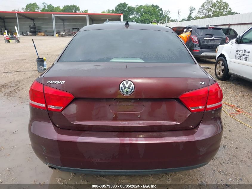 2013 Volkswagen Passat 2.5L Se VIN: 1VWBP7A33DC112704 Lot: 39579593