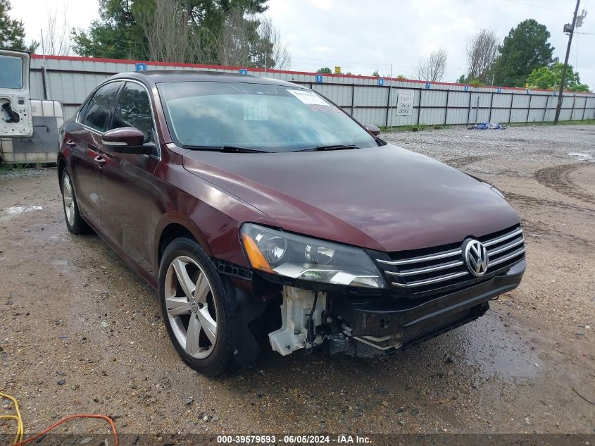 2013 Volkswagen Passat 2.5L Se VIN: 1VWBP7A33DC112704 Lot: 39579593