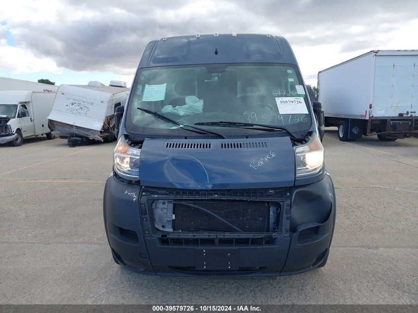 2021 Ram Promaster 3500 Cargo Van High Roof 159 Wb Ext VIN: 3C6FRVJG2ME501100 Lot: 39579726