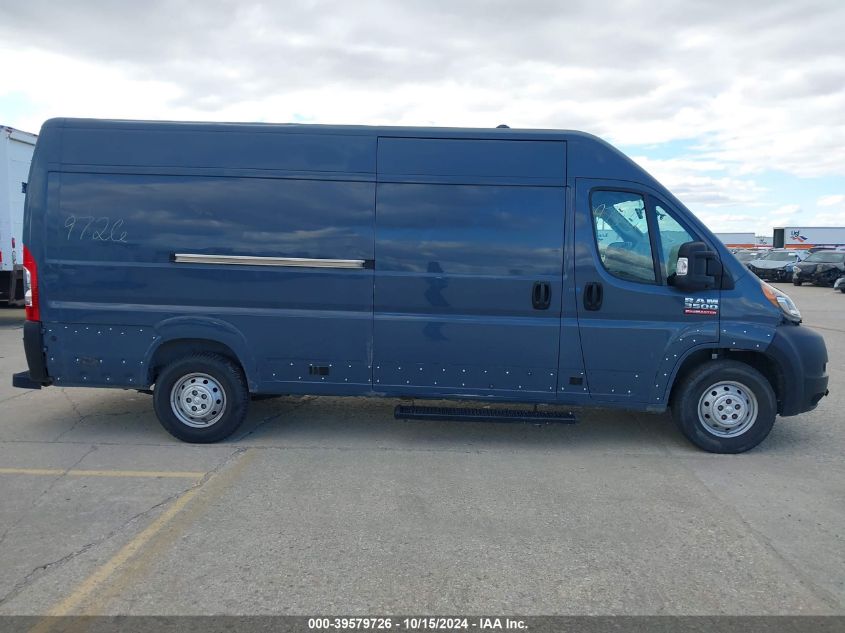 2021 Ram Promaster 3500 Cargo Van High Roof 159 Wb Ext VIN: 3C6FRVJG2ME501100 Lot: 39579726