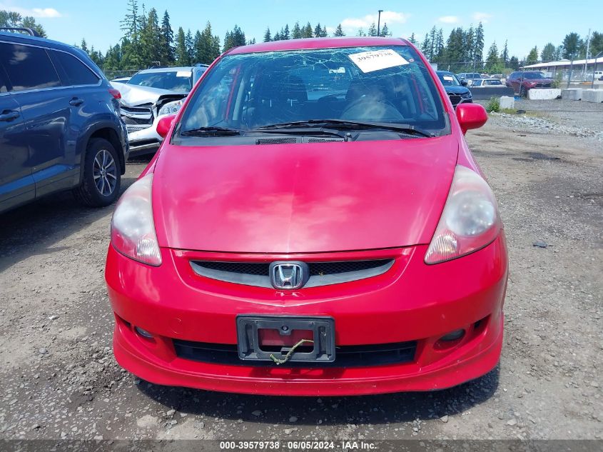 2007 Honda Fit Sport VIN: JHMGD37617S064849 Lot: 39579738
