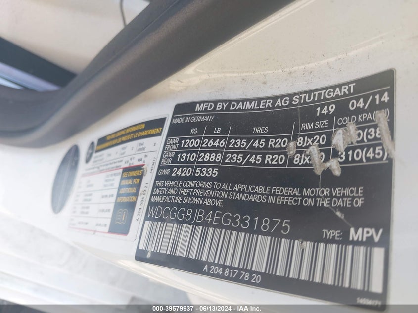 2014 MERCEDES-BENZ GLK 350 4MATIC - WDCGG8JB4EG331875