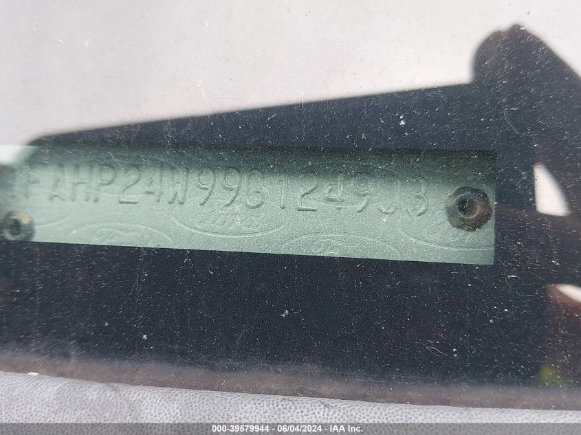 2009 Ford Taurus Sel VIN: 1FAHP24W99G124903 Lot: 39579944